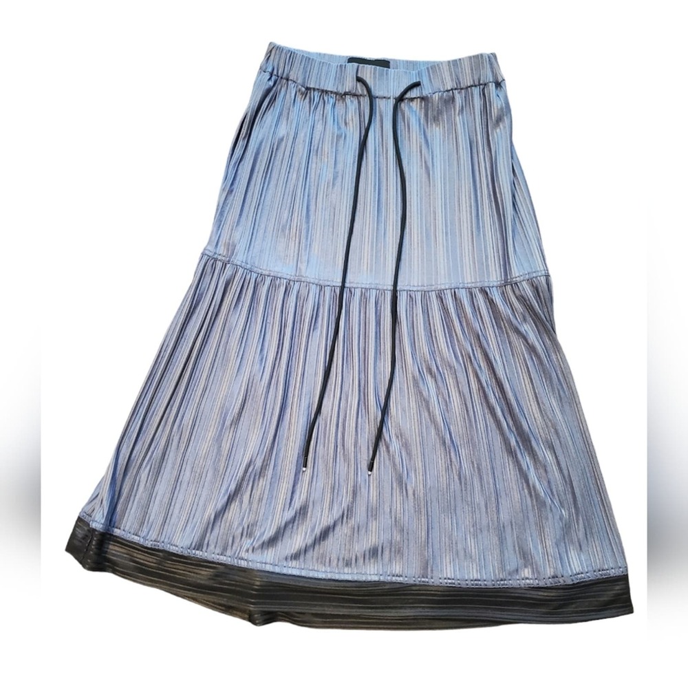 Sabina Musayev Pleated Grey Bluish Skirt Sz S